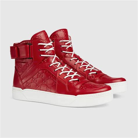 high top gucci shoes men's|Gucci signature high top sneaker.